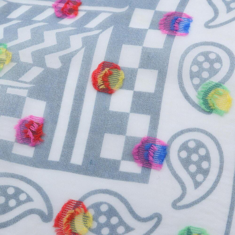 HERMES Blue Silk Scarf - Picture 4 of 4